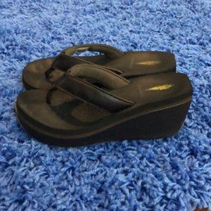 Volatile Platform Frappachino Leather Sandals - Size 7